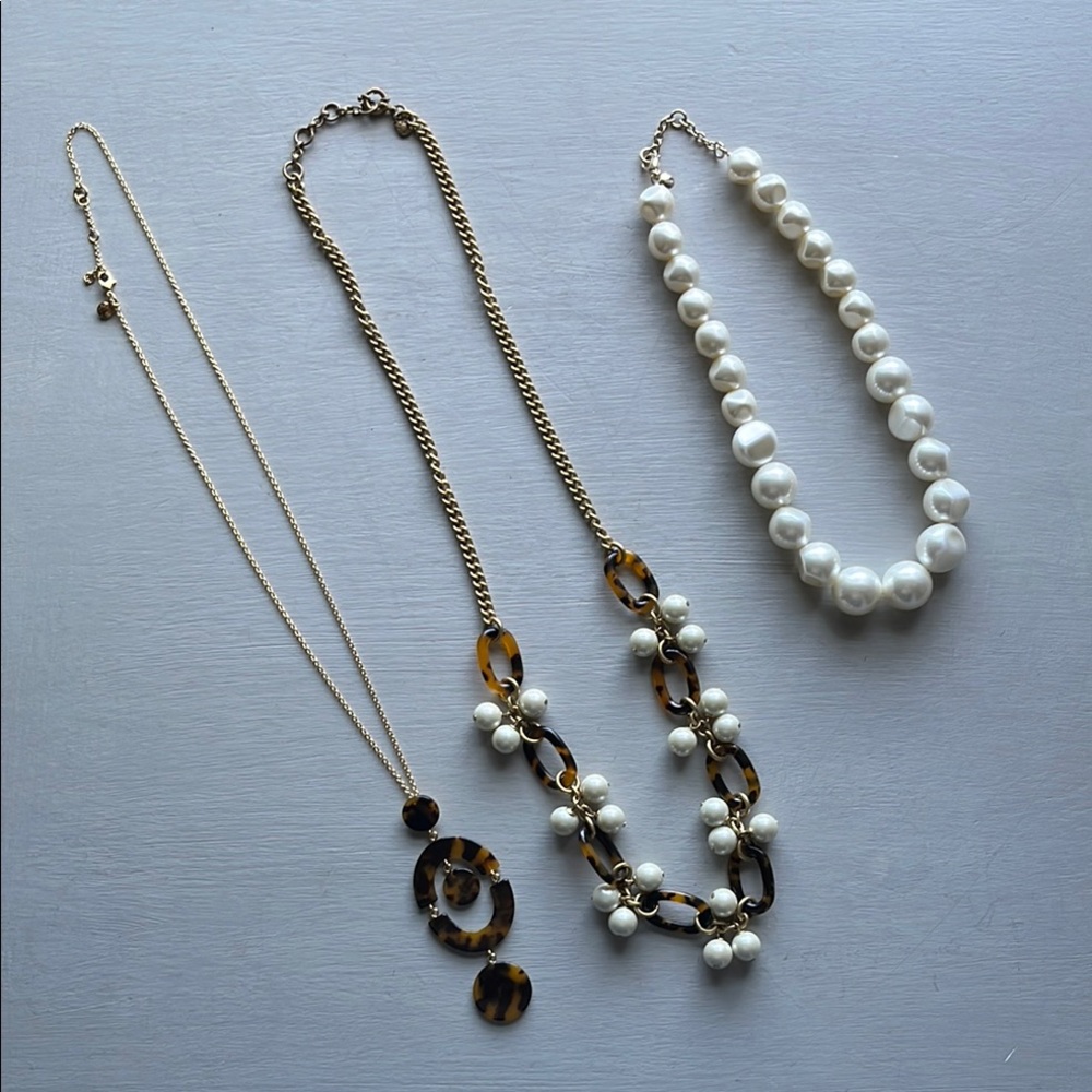 J.Crew Necklace Bundle 2 EUC, 1 GUC